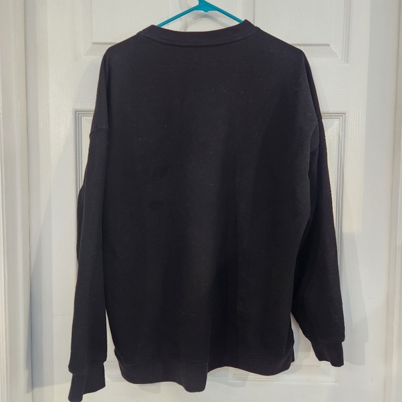 Pink Lily Black Sweatshirt With "Hey Boo" On Front. Size Large. - Picture 5 of 5